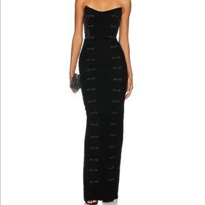 SAU LEE AMORA STRAPLESS VELVET DRESS Size 2